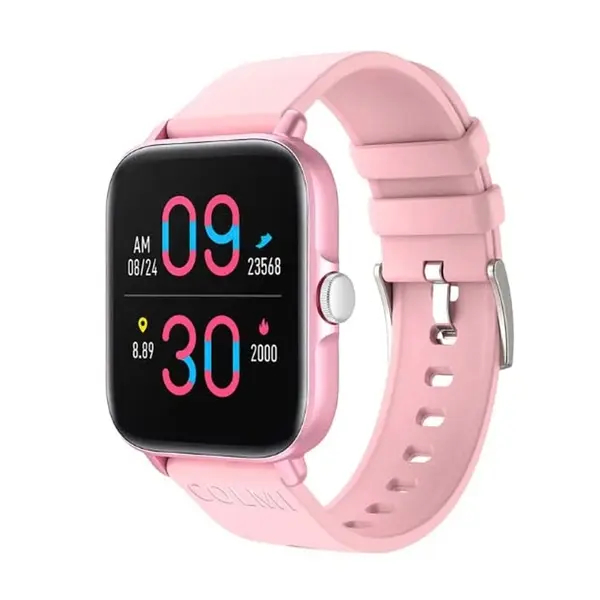 COLMI P28 Plus IP68 Waterproof Smart Watch – Color: Pink – View 1