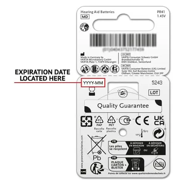 Power One Hearing Aid Batteries, 1.45V - Set of 6 varta, p 10 – View 3