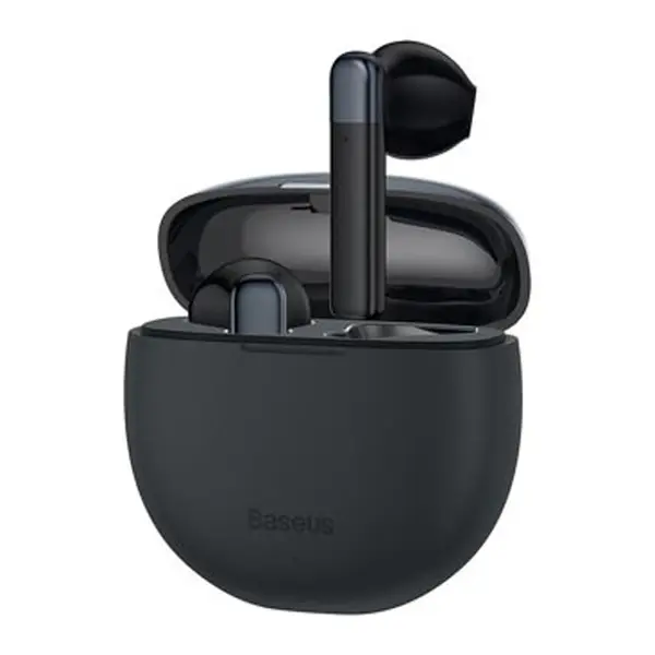Baseus AirNora Encok W2 TWS Bluetooth Earbuds – Color: Black – View 1
