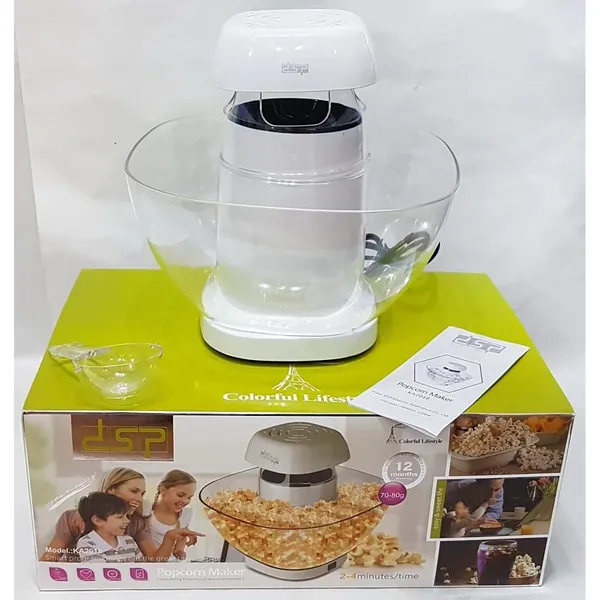 DSP KA2018 Electric Popcorn Maker Machine Oil Free – Color: White – View 3