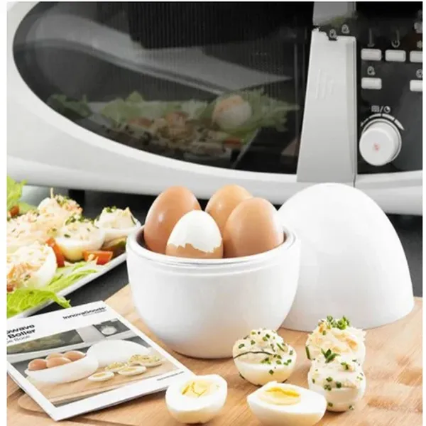 Microwave Egg Steamer Boiler Cooker Easy Quick 5 Minutes Hard or Soft Boiled – View 4