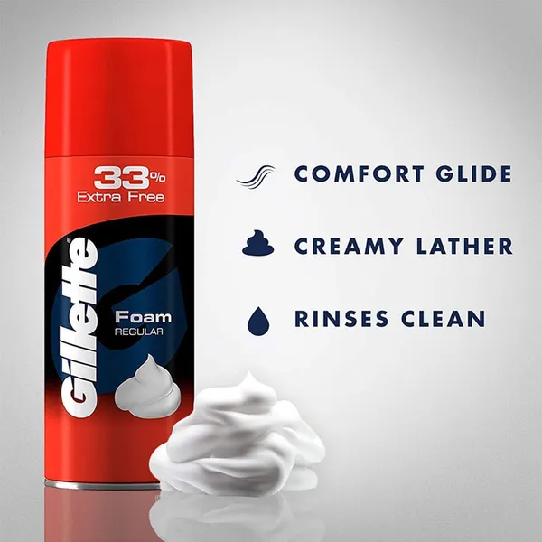Gillette Classic Regular Pre Smooth Provides Shaving Foam – Quantity: 418 g – View 3