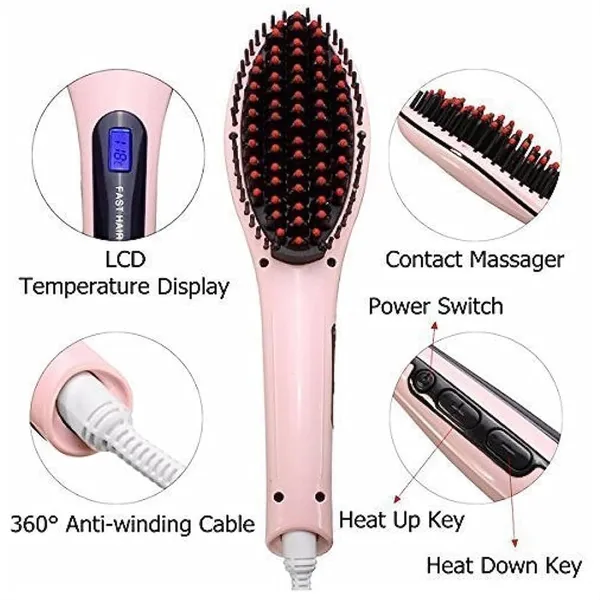 HQT-906 Fast Professional Hair Straightener Brush – View 4