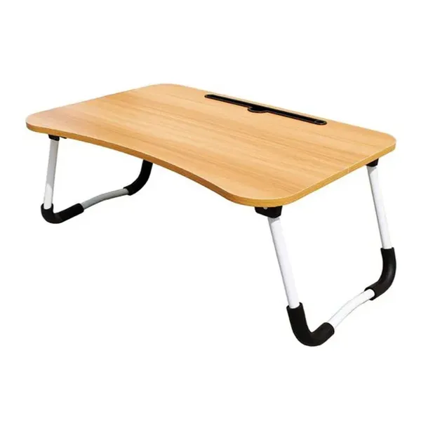 Techno Vibes Laptop Desk for Study and Reading with Foldable Non-Slip Legs Table Tray – Color: Gold – View 3