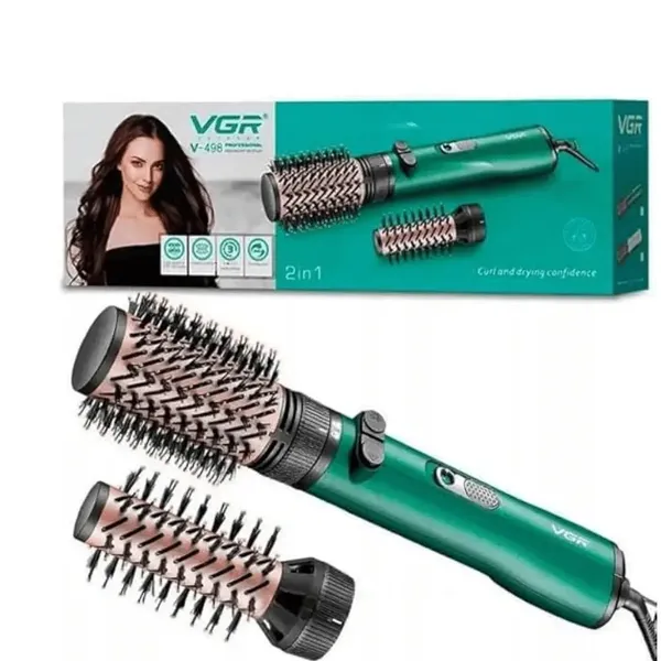 VGR V-498 2 in 1 Professional Rotating Hot Air Styler Hair Curler – View 5