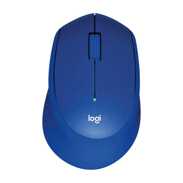 Logitech M330 SILENT PLUS Wireless Mouse – Color: Blue – View 1