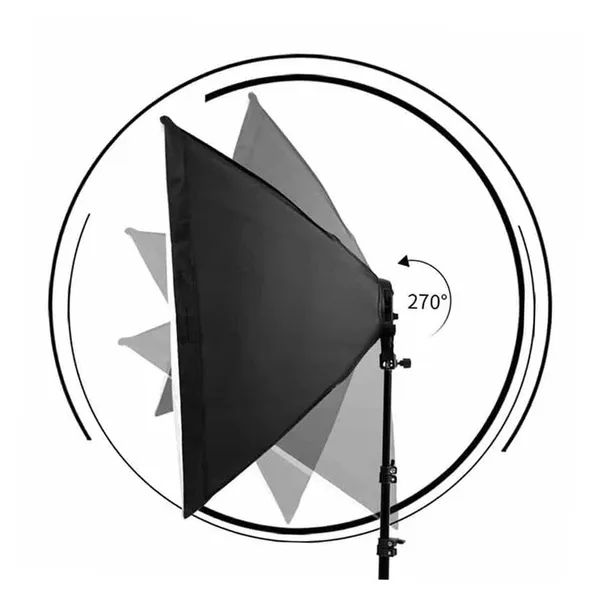 Photography 50x70CM Lighting Four Lamp Softbox Kit With Base Holder – View 2