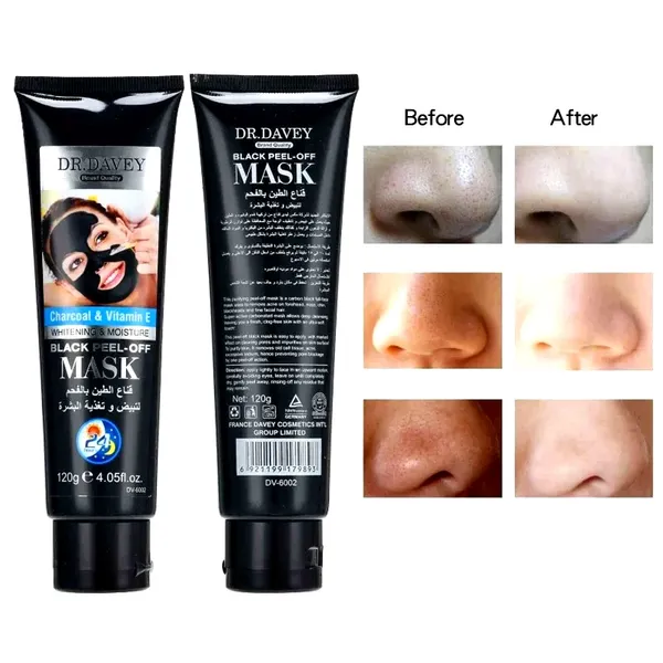 Dr. Davey Charcoal & Vitamin E Peel-Off Black Mask 120g – View 2