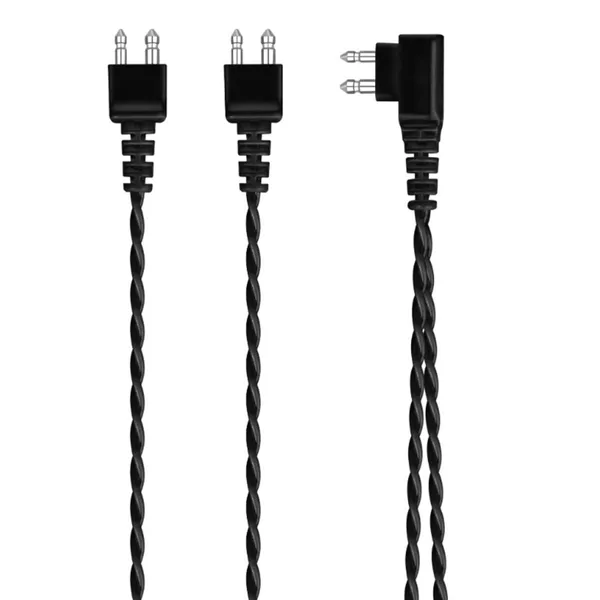 2-Pin Pocket Hearing Aid Replacement Cable for Both Ears – View 2