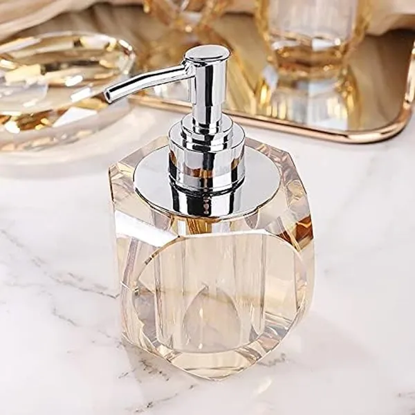 Crystal Hand Wash Dispenser 350 ml Soap Conditioner Shampoo Gel Liquid Dispenser – View 2