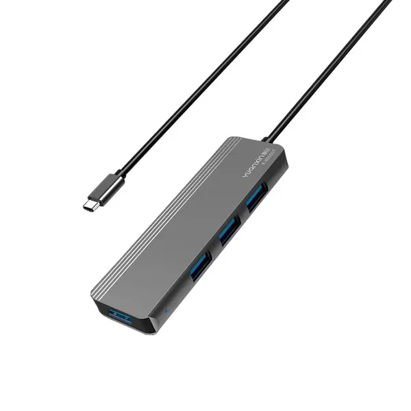 Yuanxin X-80503T Type-C Male to Quad USB Female Hub – View 1