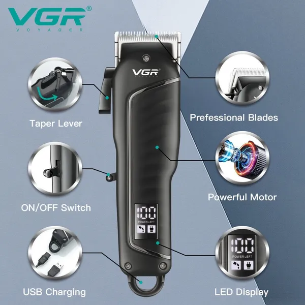 VGR V-683 Professional Rechargeable Hair Clipper For Men Trimmer – View 5