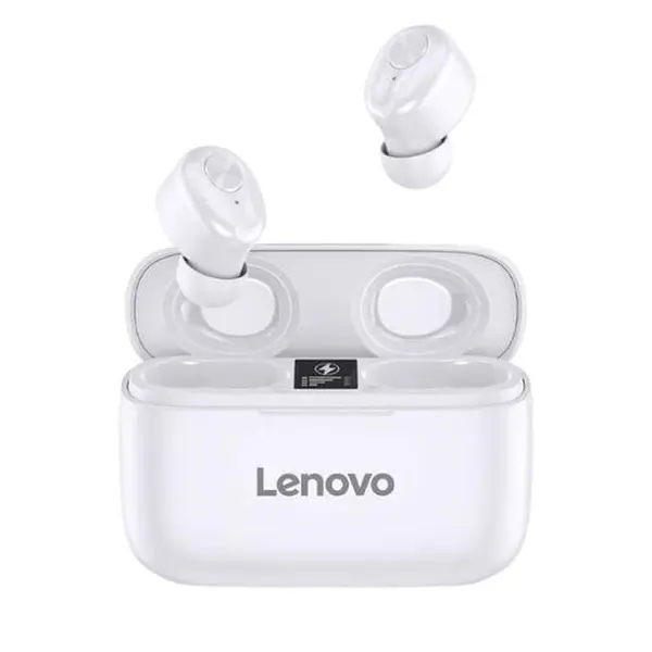 Lenovo HT18 True Wireless Bluetooth TWS Earbuds – Color: White – View 1