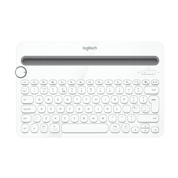 Logitech K480 Bluetooth Multi-Device Keyboard – Color: White – View 1