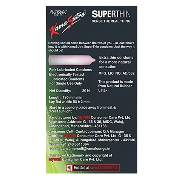 KamaSutra SuperThin Condoms 3-Pack Ultra-Thin Premium Latex – View 2