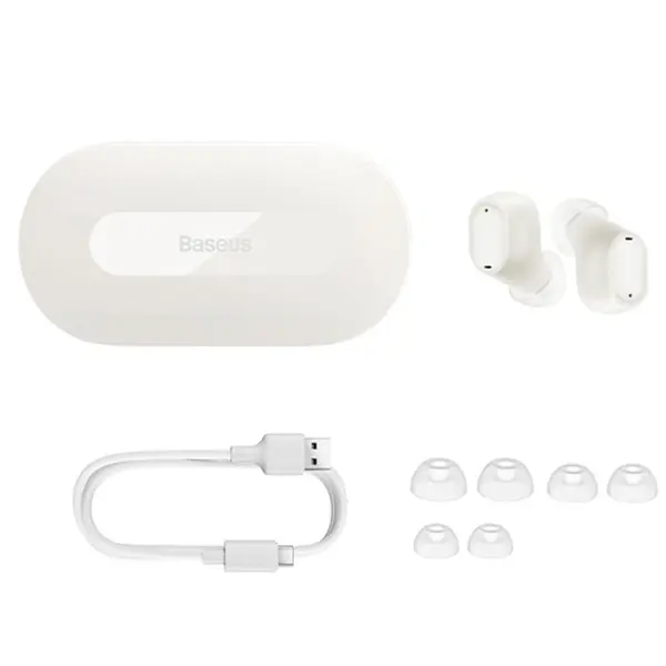 Baseus Bowie EZ10 True Wireless Sports Earphone – Color: White – View 2