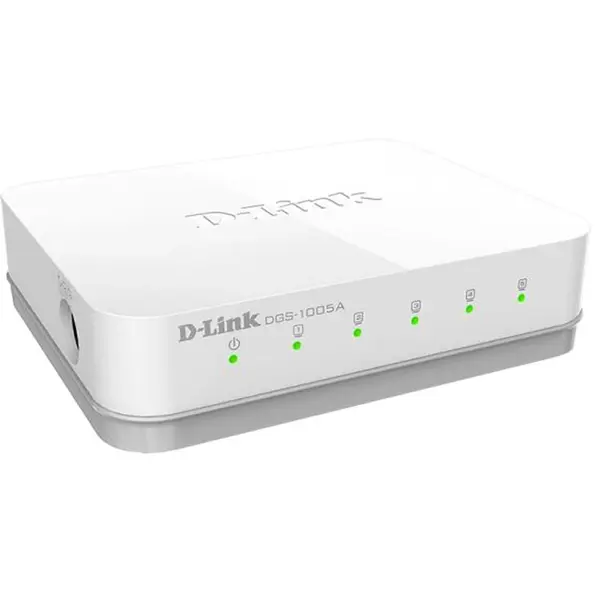 D-Link DGS-1005A 5-Port Gigabit Unmanaged Networking Switch – View 2