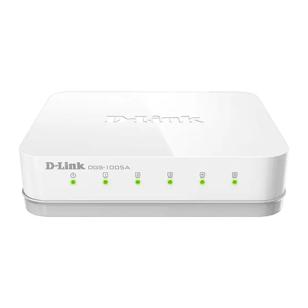 D-Link DGS-1005A 5-Port Gigabit Unmanaged Networking Switch – View 1