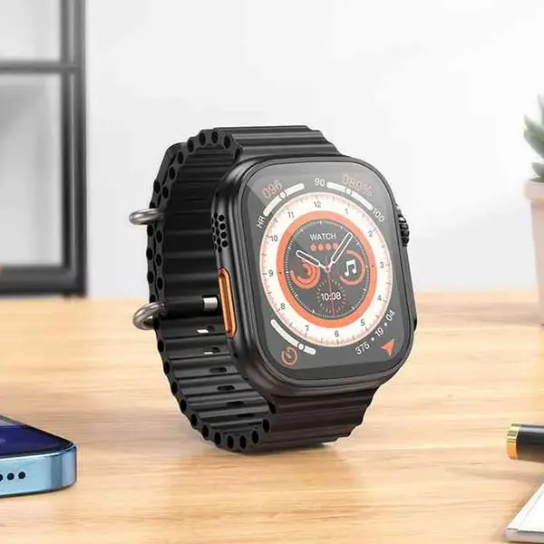 Hoco Y12 Ultra Bluetooth Calling Smart Watch – Color: Black – View 3