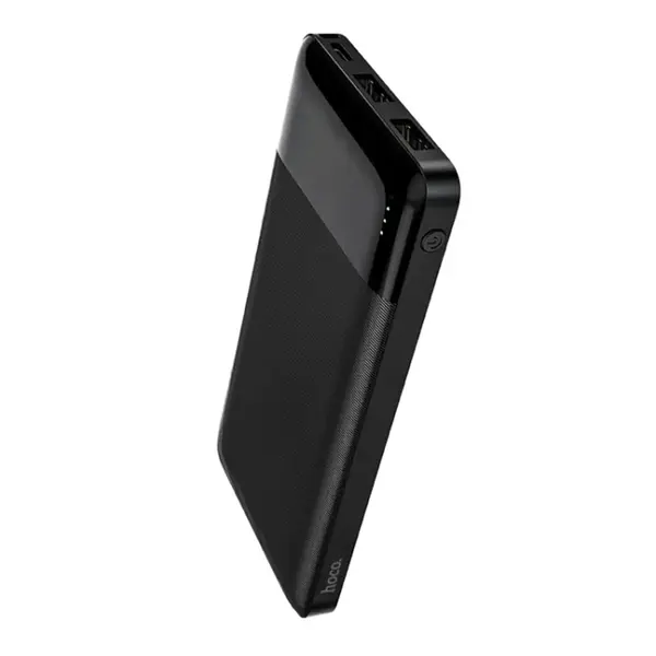 HOCO J72 10000mAh Dual USB LED Battery Indicator Intelligent Power Bank – Color: Black – View 3