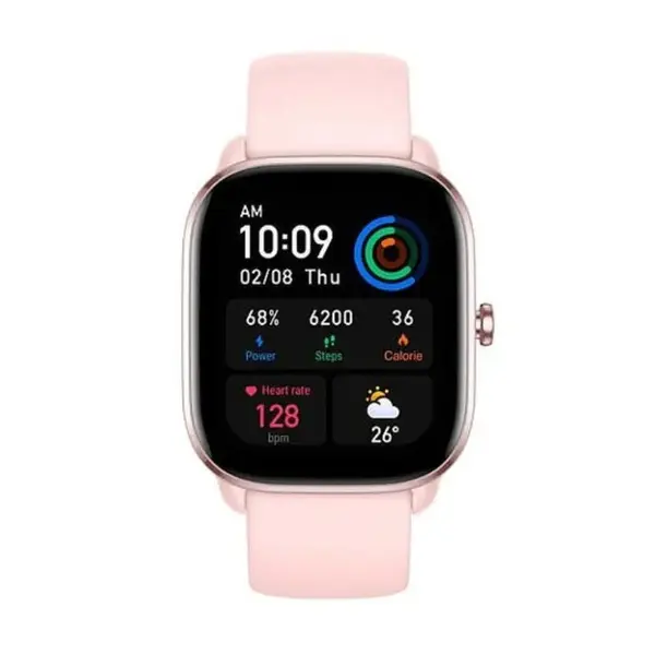 Amazfit GTS 4 Mini 5 ATM Water Resistance Smartwatch – Color: Pink – View 2