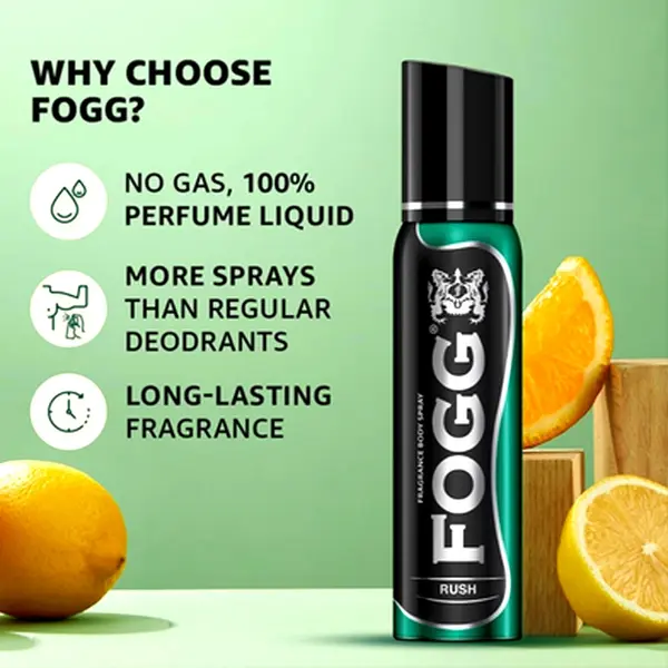 FOGG Rush No Gas Fragrance Body Spray for Men Perfume 150ml – View 2
