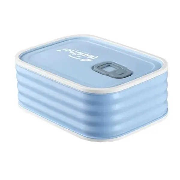 304 Stainless Steel Single-Layer Lunch Box – Color: Blue – View 1