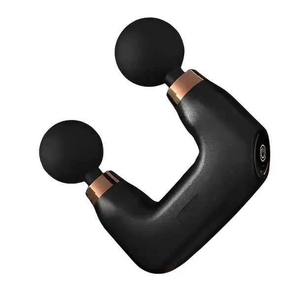 LD02 Double‑Head Mini Fascia Massager Gun  – Color: Black – View 3