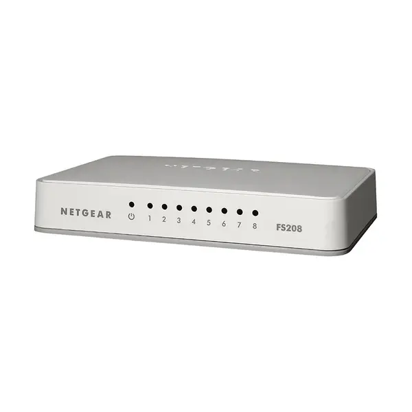 Netgear FS208 8 Port Fast Ethernet Unmanaged Switch – View 2