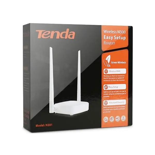Tenda N301 300 Mbps Ethernet Single-Band Wi-Fi Router – View 3