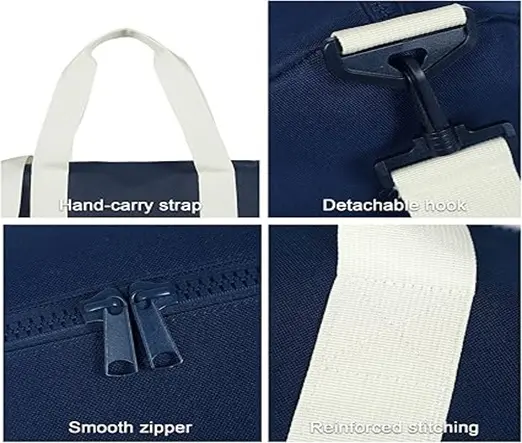 Women Men 12L Fitness Workout Adjustable Detachable Shoulder Strap Lightweight Gym Bag – Color: Blue – View 4