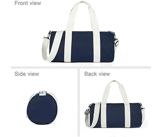 Women Men 12L Fitness Workout Adjustable Detachable Shoulder Strap Lightweight Gym Bag – Color: Blue – View 3