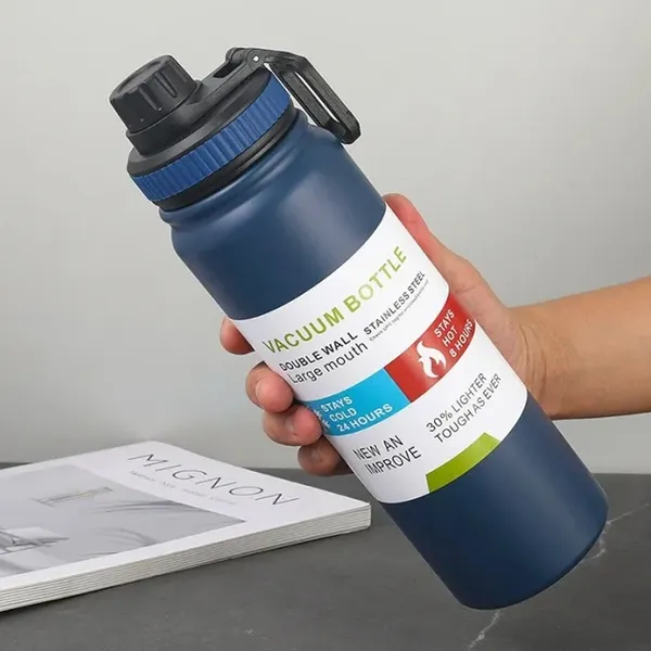 Insulation Water Bottle Sealed Vacuum Flask Leak Proof-800ml – Capacity: 800 ml, Color: Blue – View 2