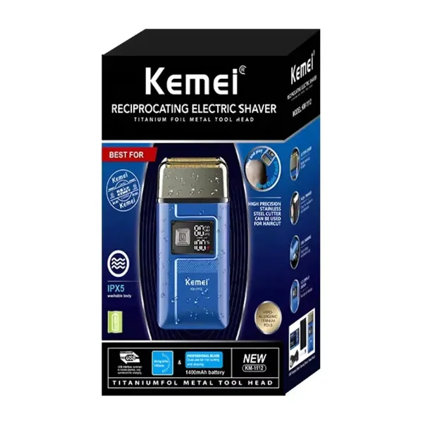 Kemei KM-1112 Dry and Wet Electric Rechargeable Trimmer – View 4