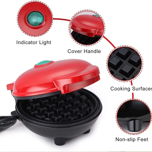 Mini Electric Waffle Maker Bubble Egg Cake Oven Breakfast Waffle Machine – View 3