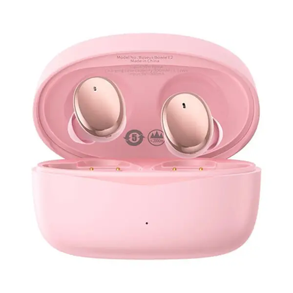 Baseus E2 True Wireless TWS Earbuds – Color: Pink – View 2