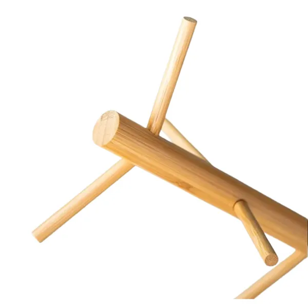 Wooden Bamboo 6 Cup Mug Tree Stand Holder Rack – View 3
