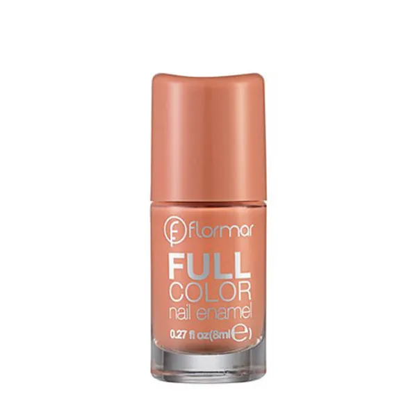 Flormar Full Color Nail Enamel FC45 Peach Sparkles Nail Polish – View 2