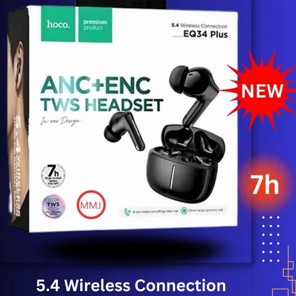 HOCO EQ34 Plus ANC + ENC Wireless Earbuds – View 3