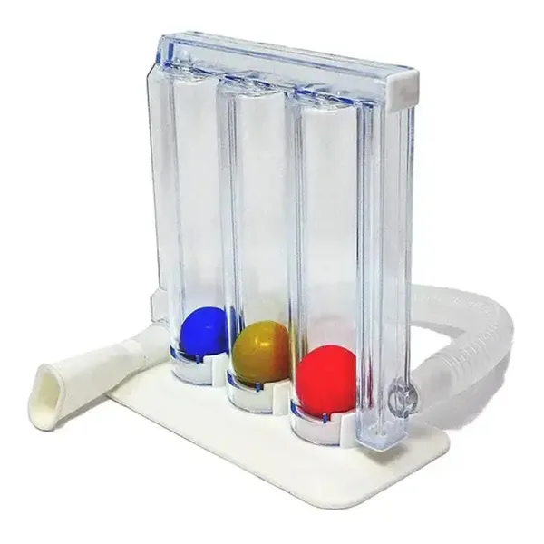3-Ball Deep Breathing Exerciser Lung Deep Breath Trainer Incentive – Color: White – View 2