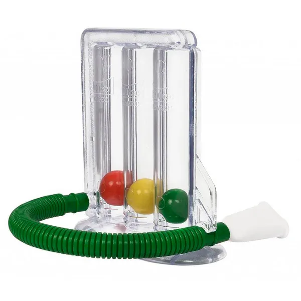 3-Ball Deep Breathing Exerciser Lung Deep Breath Trainer Incentive – Color: Green – View 1