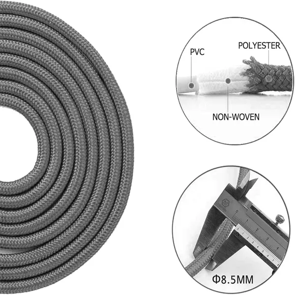 Redify Tangle-Free Weighted Jump Rope for MMA Boxing and Fitness Training – Color: Gray – View 2