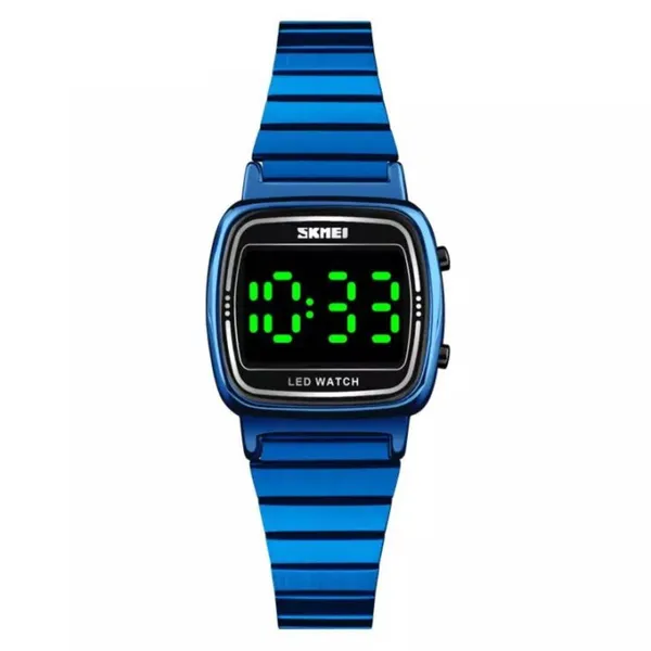 SKMEI 1543 LED Digital Women's Watch – Dial Color: Blue, Strap Color: Blue – View 1