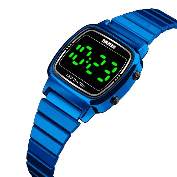 SKMEI 1543 LED Digital Women's Watch – Dial Color: Blue, Strap Color: Blue – View 2