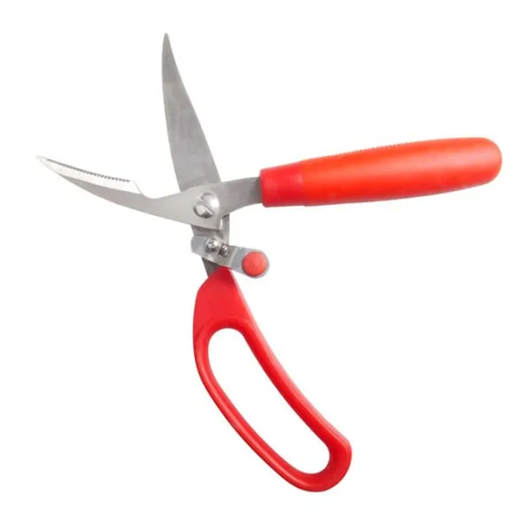 Multifunction Long Lasting Stainless Steel Kitchen Scissors – Color: Red – View 1