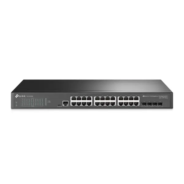 TP-Link TL-SG3428 24-Port Gigabit L2+ Managed Switch with 4 SFP Slots – View 1