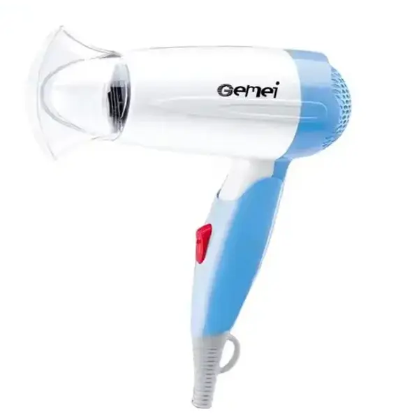 Gemei GM-1709 Foldable Professional Hair Dryer 1000W – Color: White – View 1