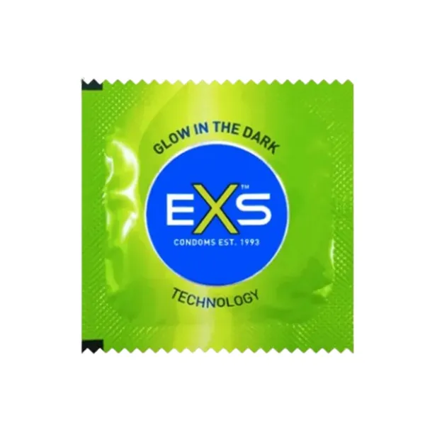 EXS Glow In The Dark Condom 3x3 Pack (9pcs) Ultra-Thin 0.07mm – View 2