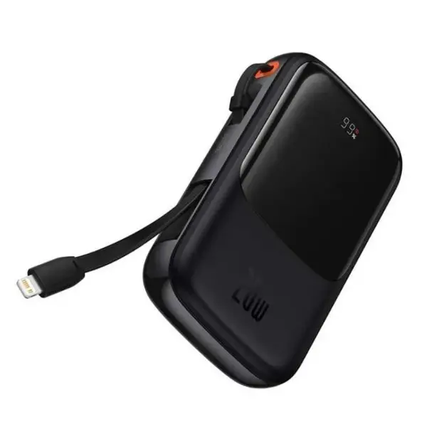 Baseus Qpow Pro 10000mah 20W Digital Display Fast Charge Type-C Power Bank – Color: Black – View 2