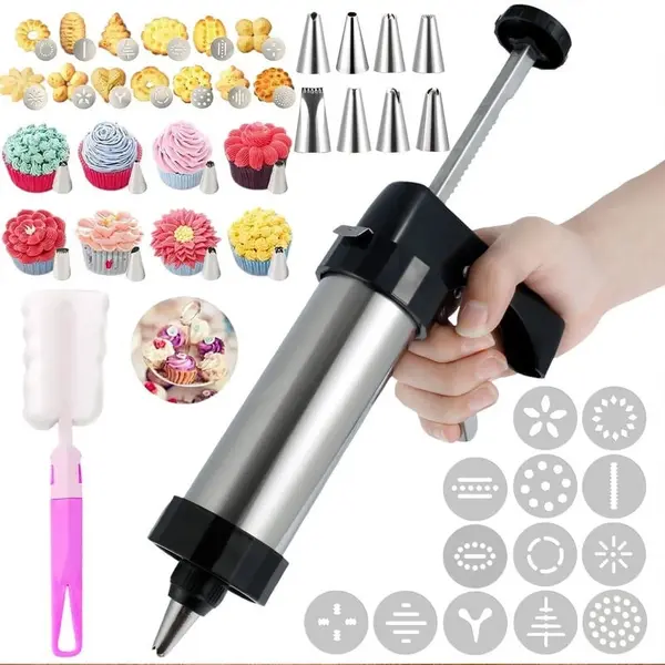 Stainless Steel Cookies Press Jerky Maker Cake Design Press Gun – View 2
